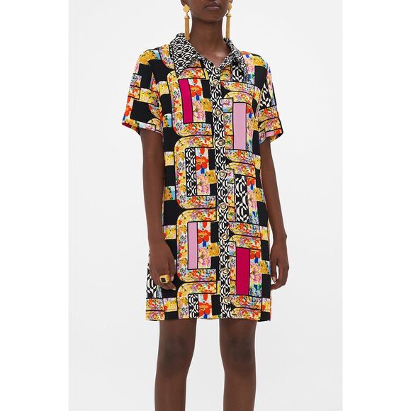 CAMILLA Signora Milano Button Front Mini Dress Size S $649 - Picture 2 of 12